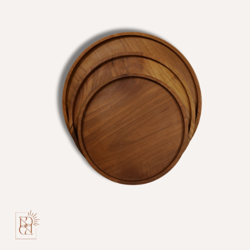 Plateau rond en TECK